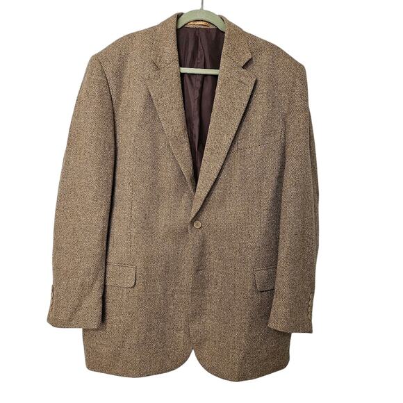 Lanificio di Pray Other - Lanificio di Pray Biella Wool Cashmere Men's Tan Blazer 46L Career Corpcore Suit